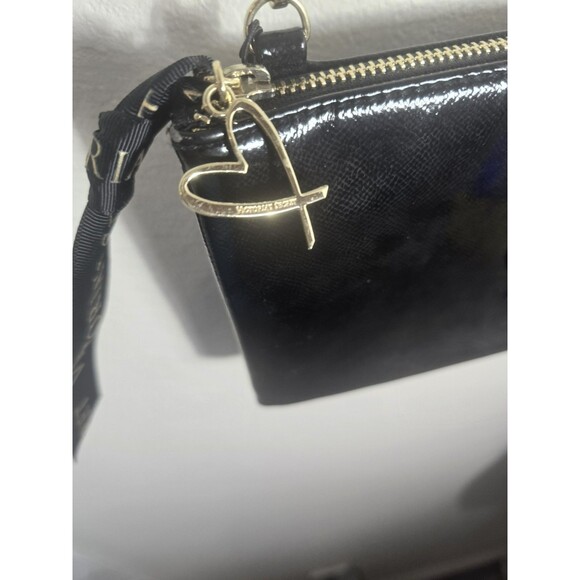 Victoria’s Secret Runway Patch Glam Crossbody Black Patent Bag NWT Chain Strap - Picture 11 of 12